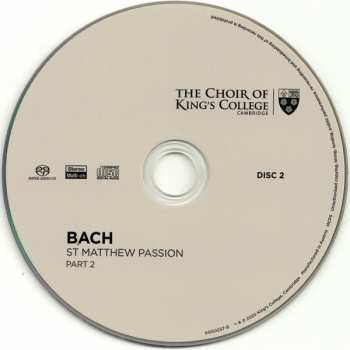 Caja/3SACD Johann Sebastian Bach: St Matthew Passion