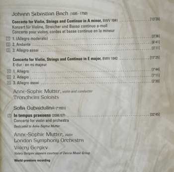 CD Johann Sebastian Bach: Violin Concertos | In Tempus Praesens