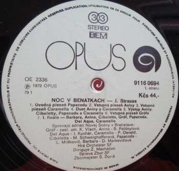 LP Johann Strauss Jr.: Noc V Benátkach