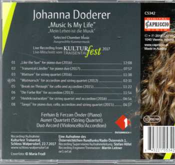 CD Johanna Doderer: Music Is My Life (Selected Chamber Music) / Mein Leben Ist Die Musik (Ausgewählte Kammermusik)