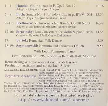 CD Johanna Martzy: Vol. 1