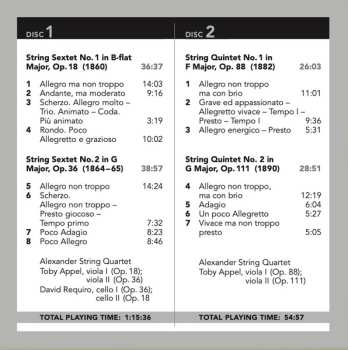 CD Johannes Brahms: The String Quintets & Sextets