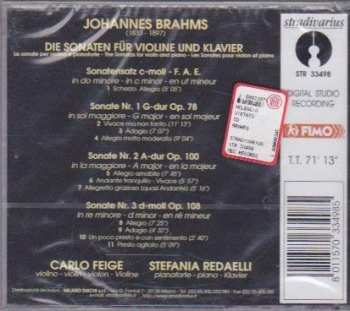 CD Johannes Brahms: Die Violin Sonaten