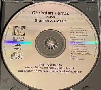 CD Johannes Brahms: Violin Concerto in D Major/ Violin Concerto N°3