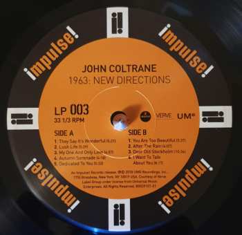 5LP/Caja John Coltrane: 1963: New Directions