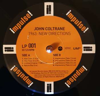 5LP/Caja John Coltrane: 1963: New Directions