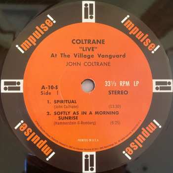 LP John Coltrane: "Live" At The Village Vanguard