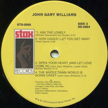 LP John Gary Williams: John Gary Williams