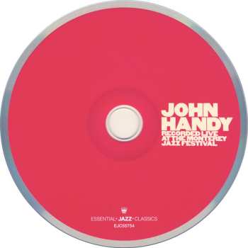 CD John Handy: Recorded Live At The Monterey Jazz Festival