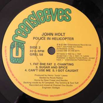 LP John Holt: Police In Helicopter