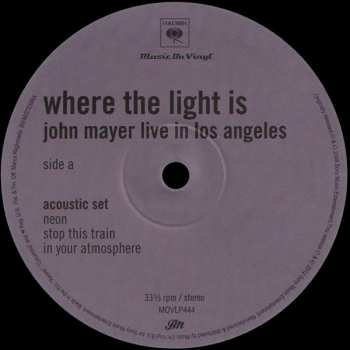 4LP/Caja John Mayer: Where The Light Is: John Mayer Live In Los Angeles