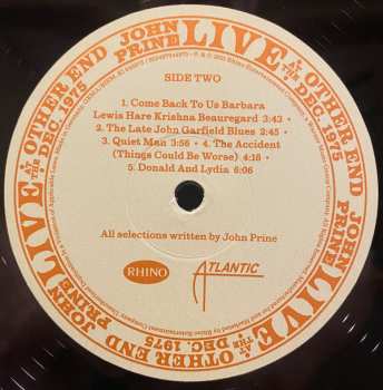 4LP/Caja John Prine: Live At The Other End Dec. 1975 LTD
