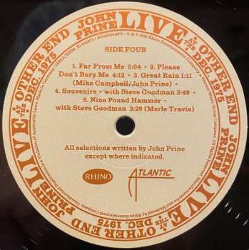 4LP/Caja John Prine: Live At The Other End Dec. 1975 LTD
