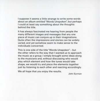 CD John Surman: Words Unspoken