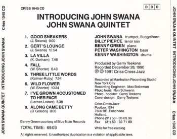 CD John Swana Quintet: Introducing John Swana