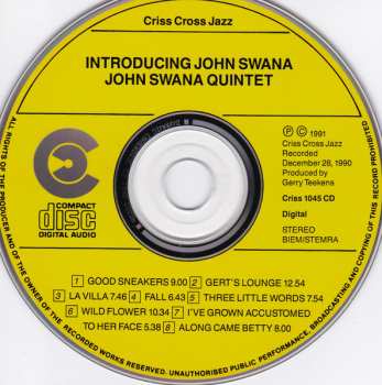 CD John Swana Quintet: Introducing John Swana