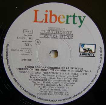 2LP John Williams: Fiddler On The Roof / El Violinista En El Tejado (Banda Sonora Original De La Película)