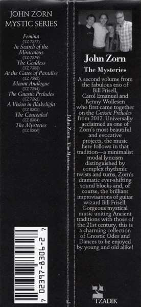 CD John Zorn: The Mysteries
