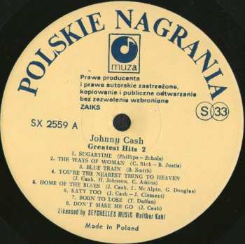 LP Johnny Cash: Greatest Hits Vol. 2