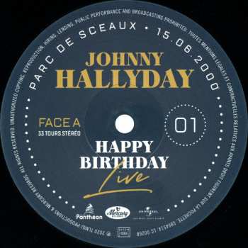4LP/Caja Johnny Hallyday: Happy Birthday Live - Parc De Sceaux 15.06.2000 LTD | NUM