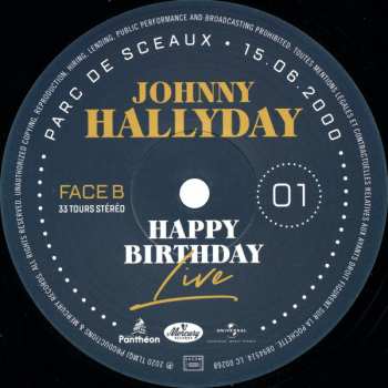 4LP/Caja Johnny Hallyday: Happy Birthday Live - Parc De Sceaux 15.06.2000 LTD | NUM