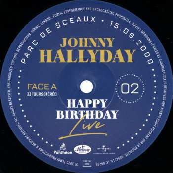 4LP/Caja Johnny Hallyday: Happy Birthday Live - Parc De Sceaux 15.06.2000 LTD | NUM