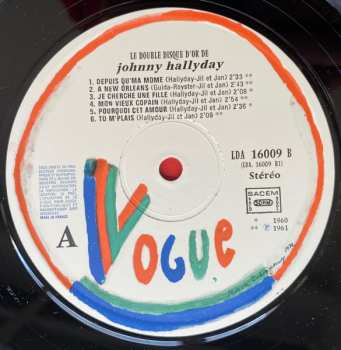 2LP Johnny Hallyday: Le Double Disque D'or De Johnny Hallyday