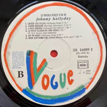 2LP Johnny Hallyday: Le Double Disque D'or De Johnny Hallyday