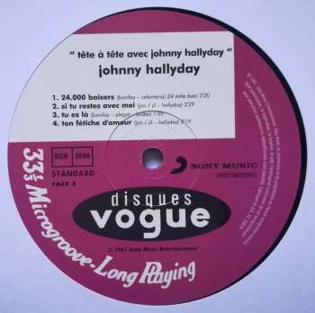 LP Johnny Hallyday: Tête À Tête Avec Johnny Hallyday