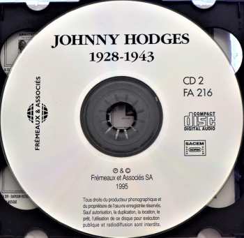 2CD Johnny Hodges: New York - Chicago - Hollywood 1928 - 1943