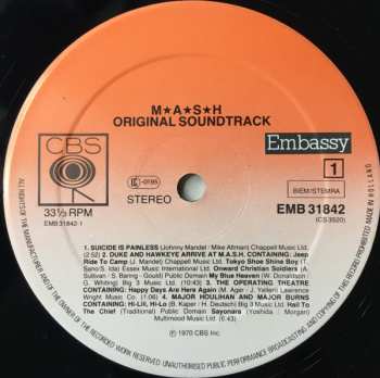 LP Johnny Mandel: M*A*S*H (Original Soundtrack Recording)