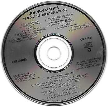 CD Johnny Mathis: 16 Most Requested Songs