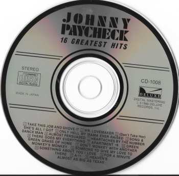 CD Johnny Paycheck: 16 Greatest Hits
