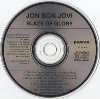 CD Jon Bon Jovi: Blaze Of Glory