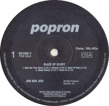 LP Jon Bon Jovi: Blaze Of Glory