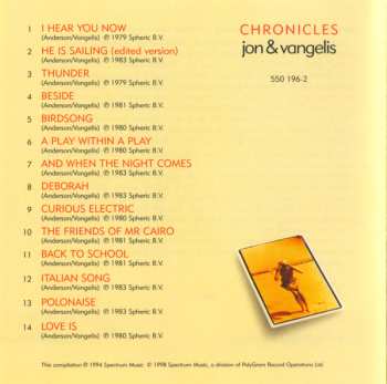 CD Jon & Vangelis: Chronicles