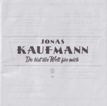 CD Jonas Kaufmann: Du Bist Die Welt Für Mich