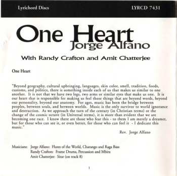 CD Jorge Alfano: One Heart