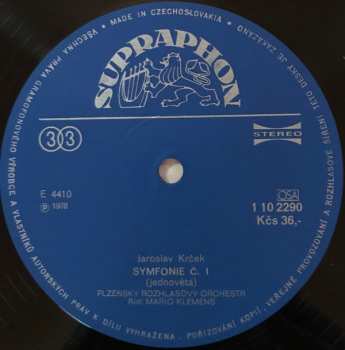 LP The Czech Philharmonic Orchestra: Symfonie Č. 3 / Symfonie Č. 1