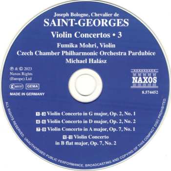 CD The Czech Philharmonic Chamber Orchestra: Violin Concertos Opp. 2 And 7