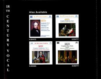 CD Joseph Martin Kraus: Complete German Songs (An Das Klavier • Das Rosenband • Anselmuccio)