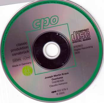 CD Joseph Martin Kraus: Overtures