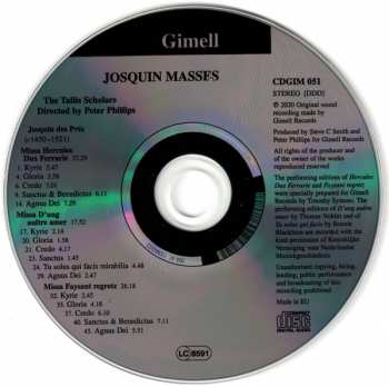 CD Josquin Des Prés: Masses: Hercules Dux Ferrarie · D'ung Aultre Amer · Faysant Regretz