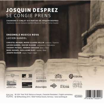 CD Josquin Des Prés: Se Congie Prens