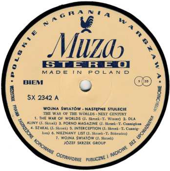 LP Józef Skrzek: Wojna Światów - Następne Stulecie