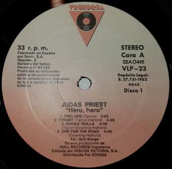 2LP Judas Priest: Hero, Hero