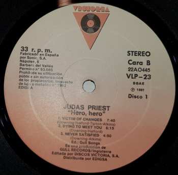 2LP Judas Priest: Hero, Hero