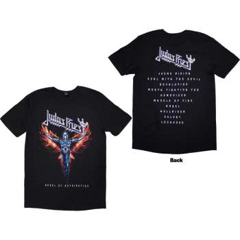Mercancía Judas Priest: Judas Priest Unisex T-shirt: Angel Of Retribution Tracklst (back Print) (black) (small) S