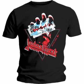 Merch Judas Priest: Camiseta British Steel Hand Triangle 