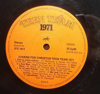 LP Jugend Für Christus Teen Team: Auf Südafrika-Tournee 1971